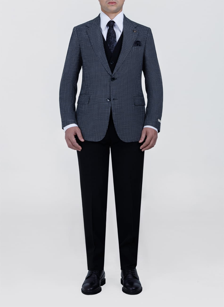 HOUNDSTOOTH NOTCH LAPEL SUIT