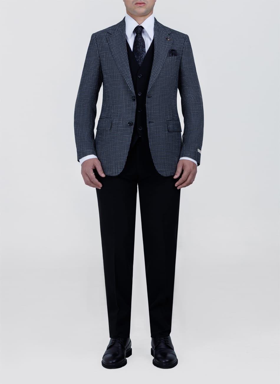 HOUNDSTOOTH NOTCH LAPEL SUIT