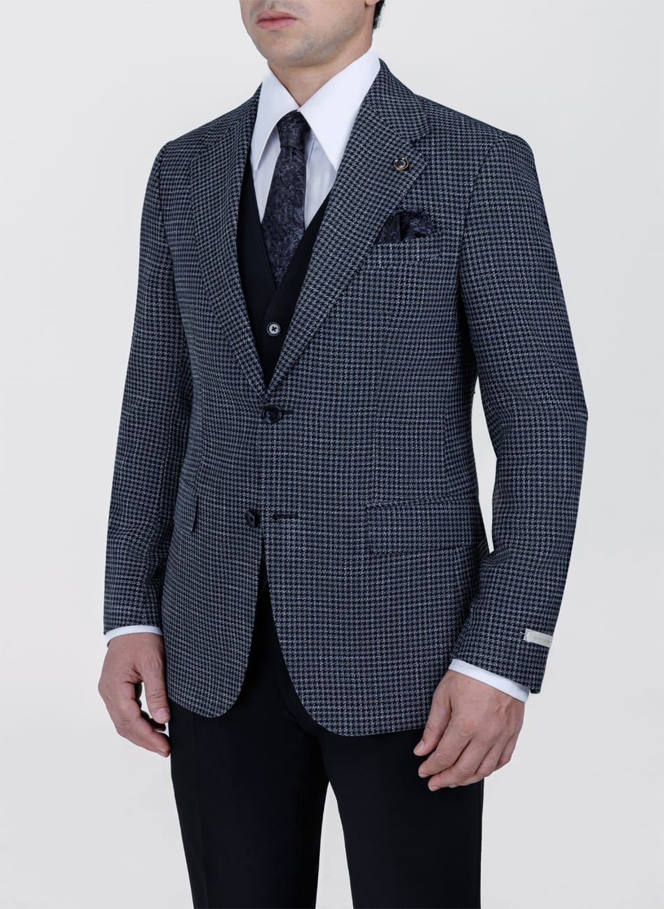 Image of HOUNDSTOOTH NOTCH LAPEL SUIT