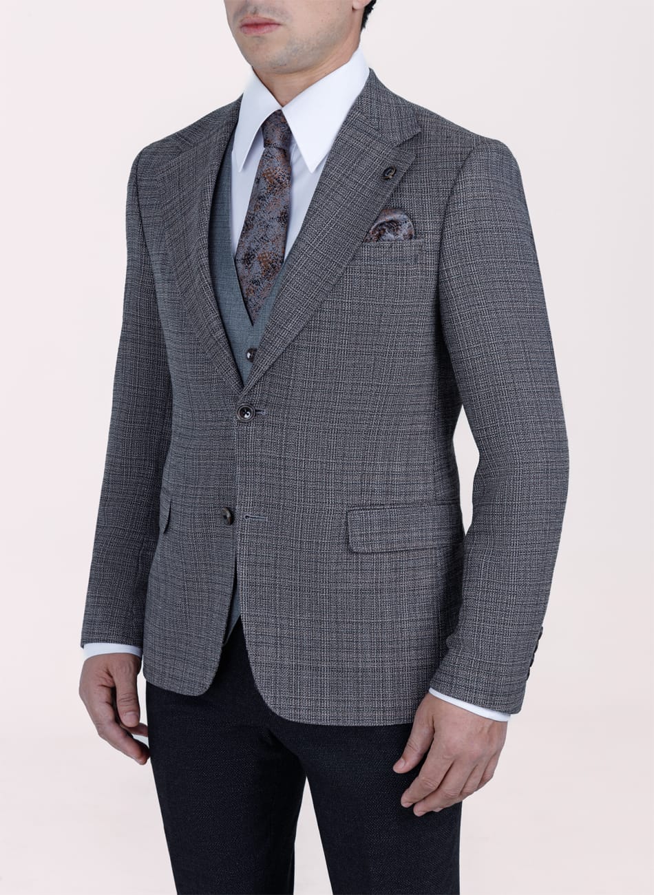 Image of PRINCE OF WALES NOTCH LAPEL SUIT