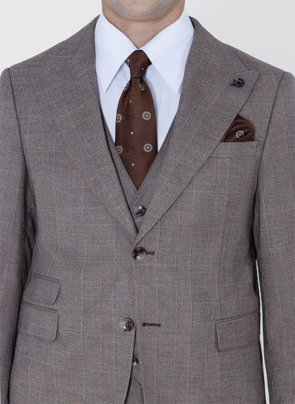 Sharkskin PEAK LAPEL SUIT