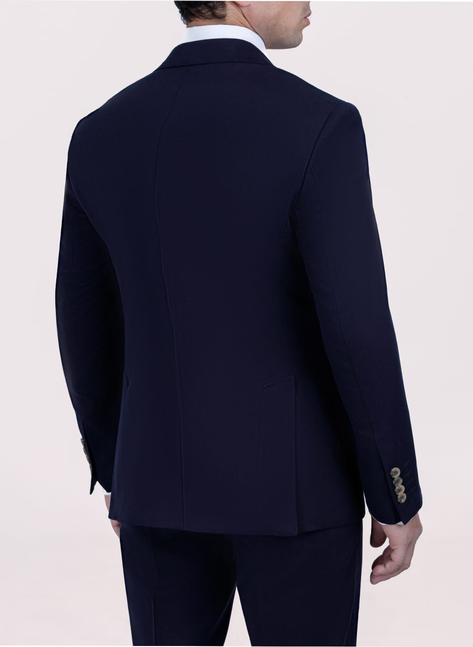 PLAIN PEAK LAPEL 100% TENCEL SUIT