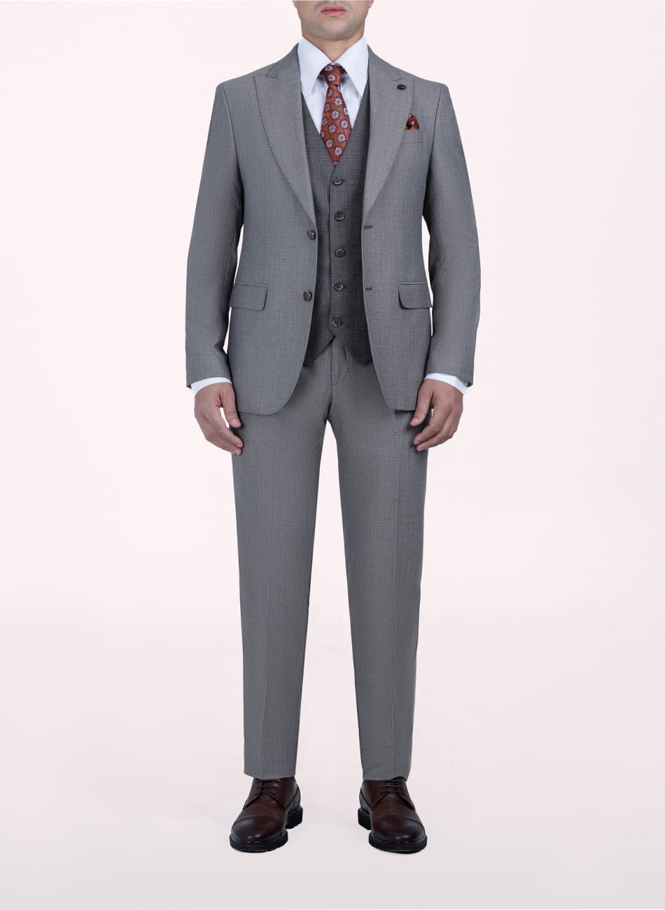 Sharkskin PEAK LAPEL SUIT