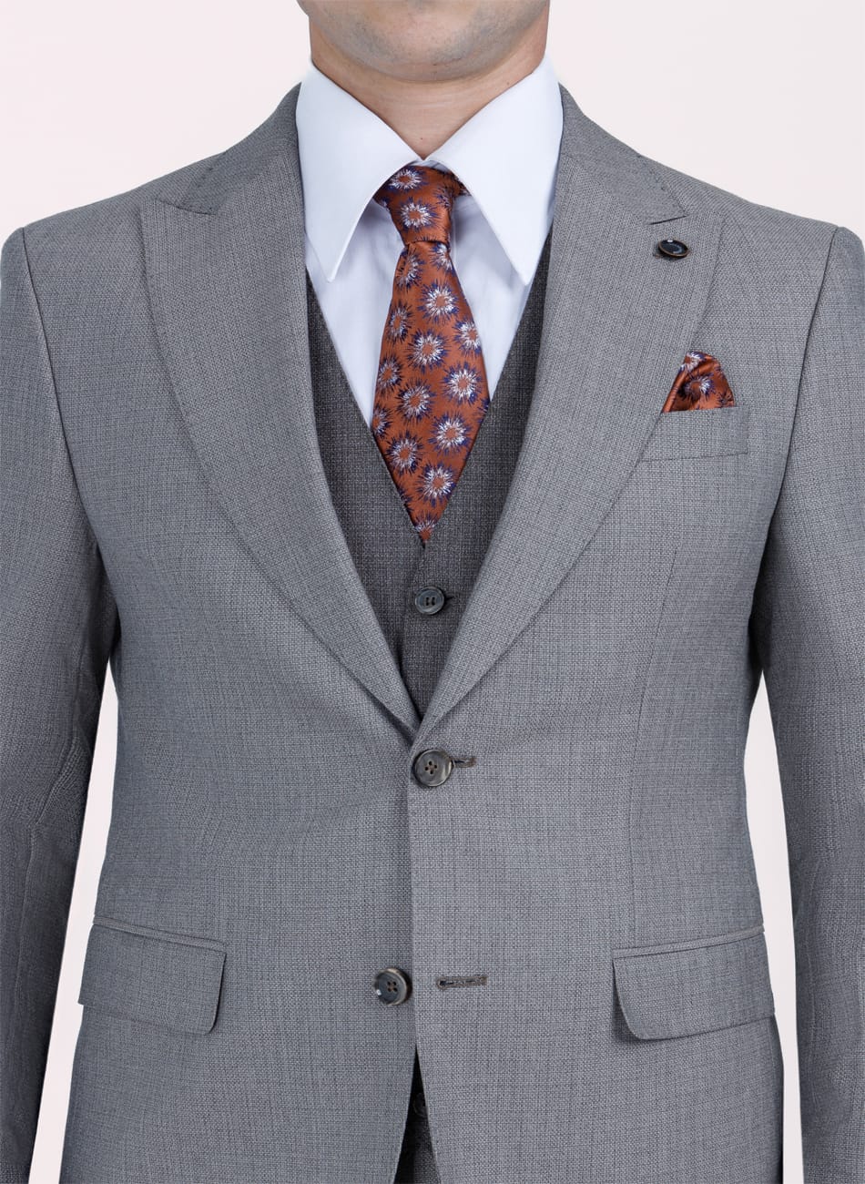 Sharkskin PEAK LAPEL SUIT