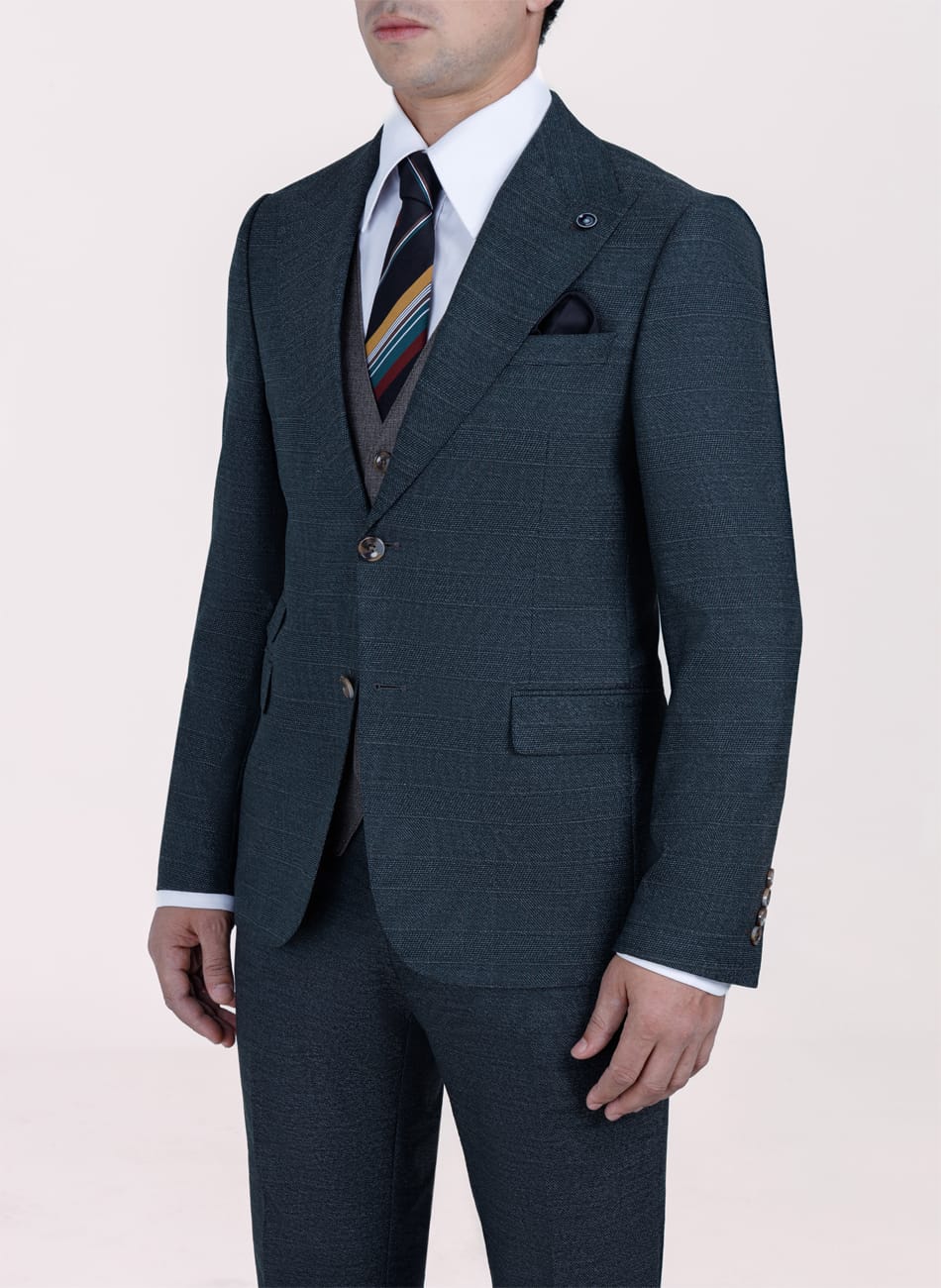 PRINCE OF WALES PEAK LAPEL SUIT
