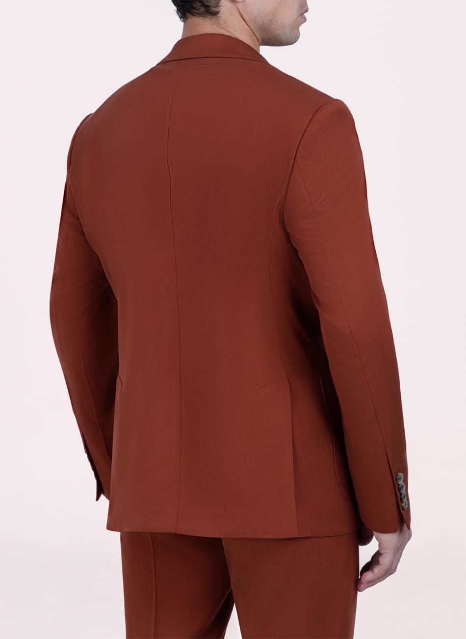 Image of Plain Peak Lapel 100% tencel suit