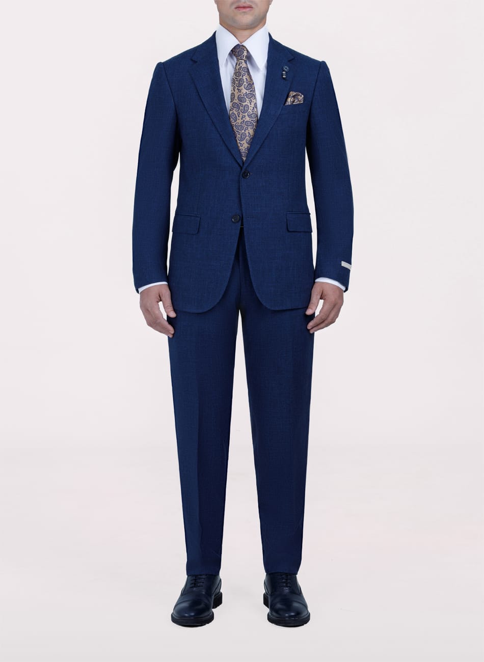 SHARKSKIN NOTCH LAPEL SUI
