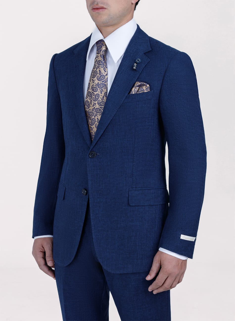 SHARKSKIN NOTCH LAPEL SUI