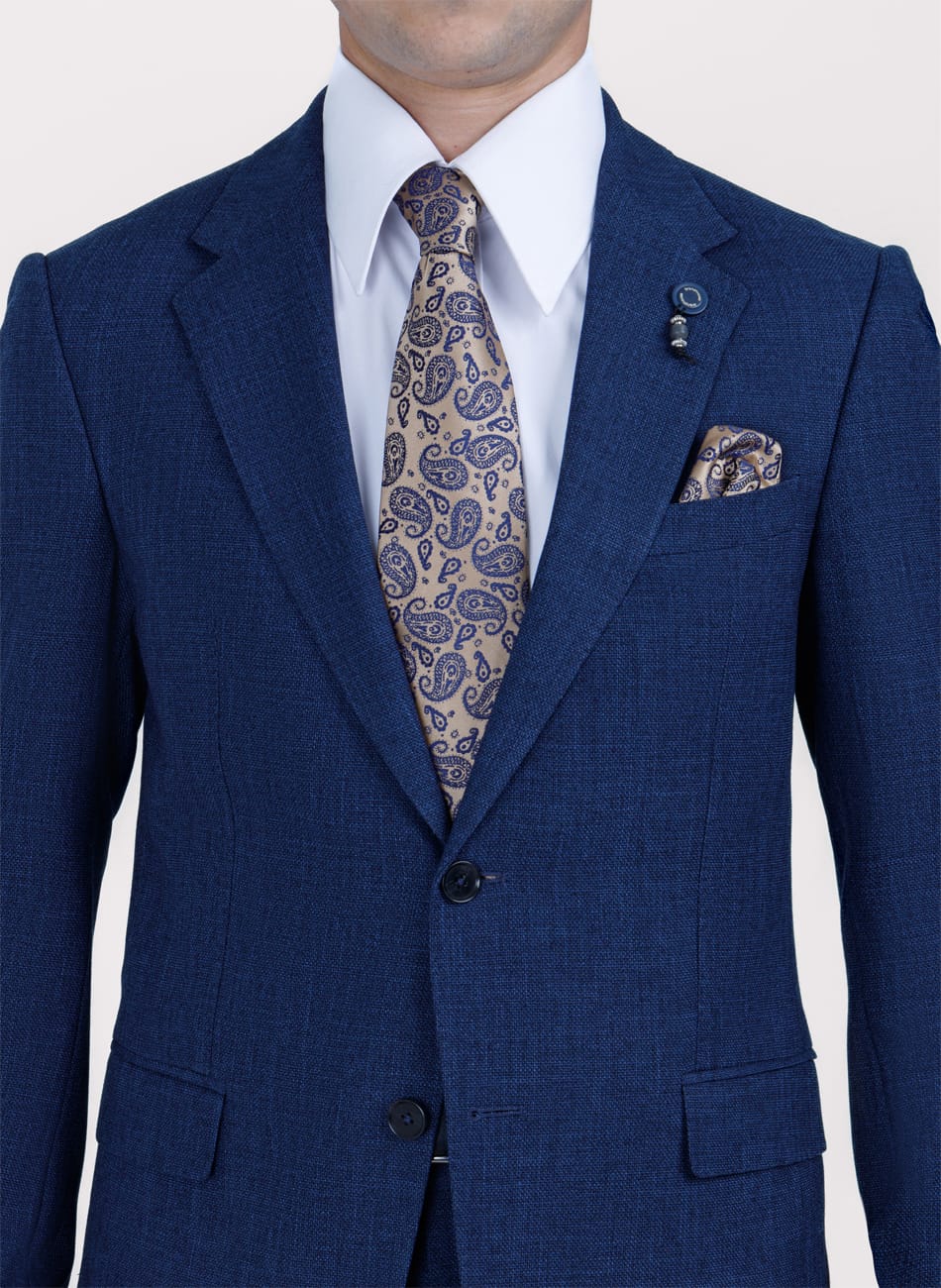 Image of SHARKSKIN NOTCH LAPEL SUI