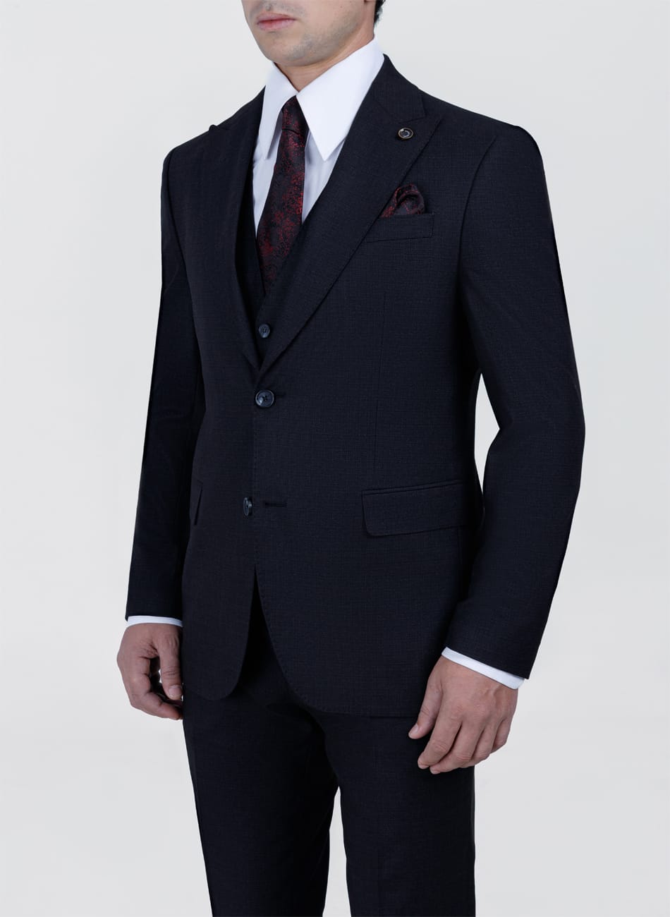 Sharkskin PEAK LAPEL SUIT