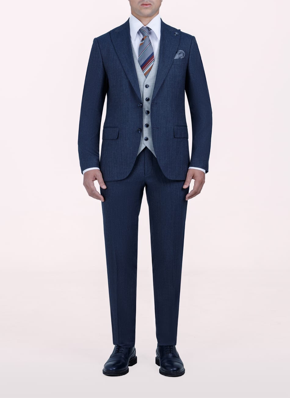 Sharkskin PEAK LAPEL SUIT