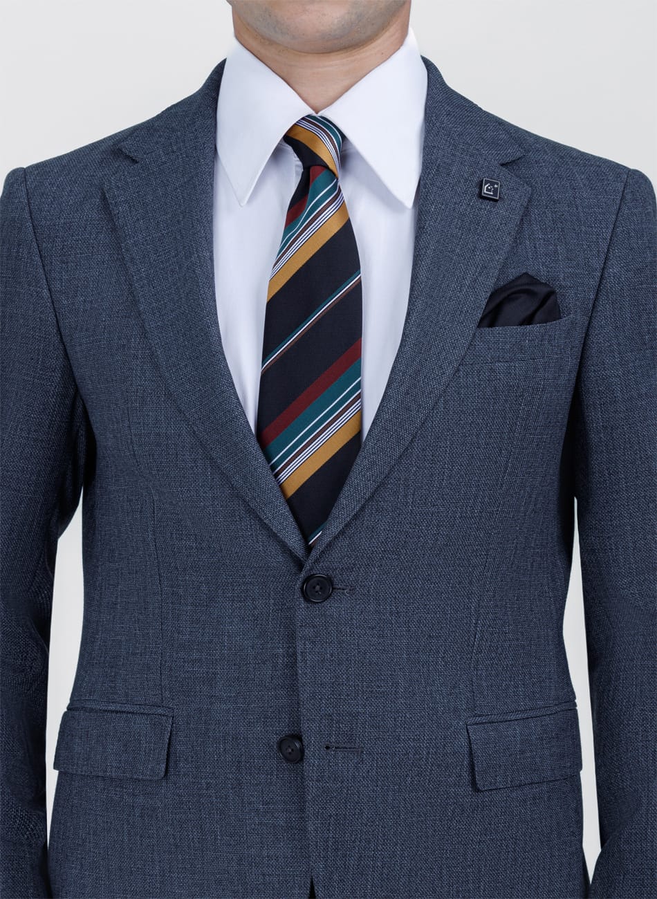 Image of SHARKSKIN NOTCH LAPEL SUIT