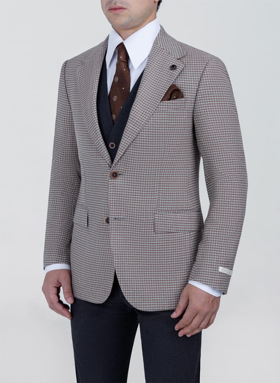 HOUNDSTOOTH NOTCH LAPEL SUIT
