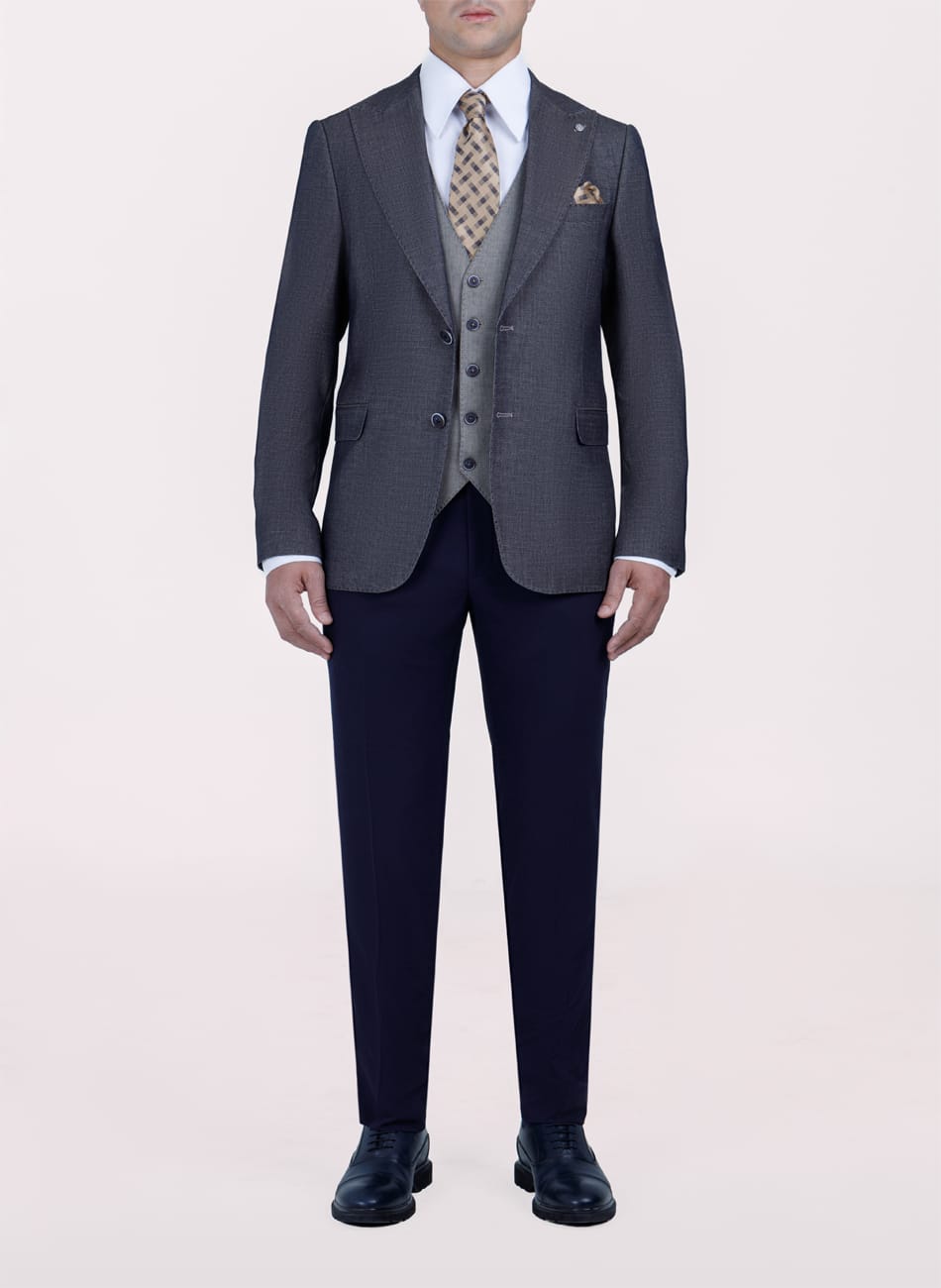Sharkskin PEAK LAPEL SUIT