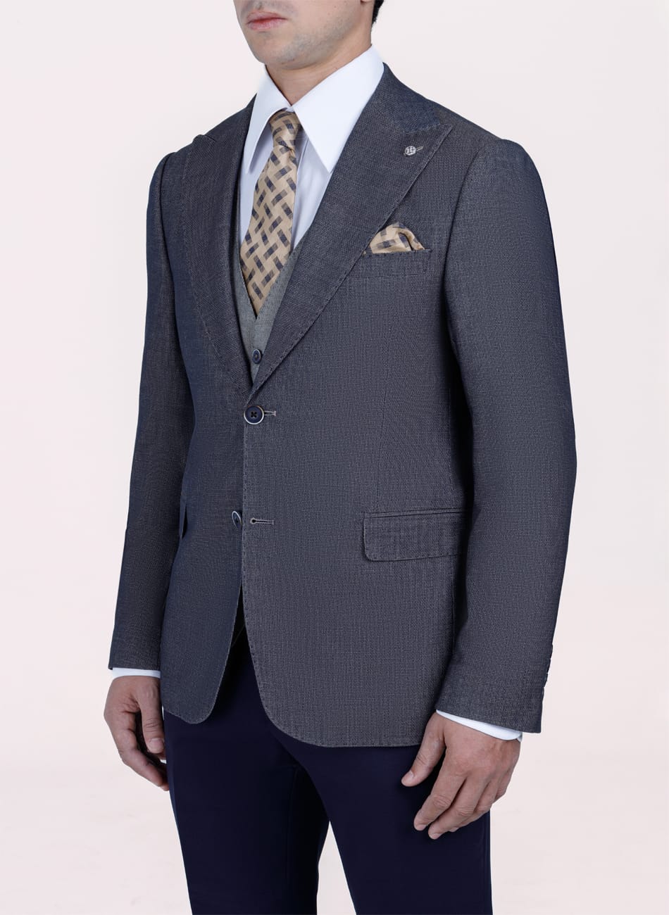 Sharkskin PEAK LAPEL SUIT