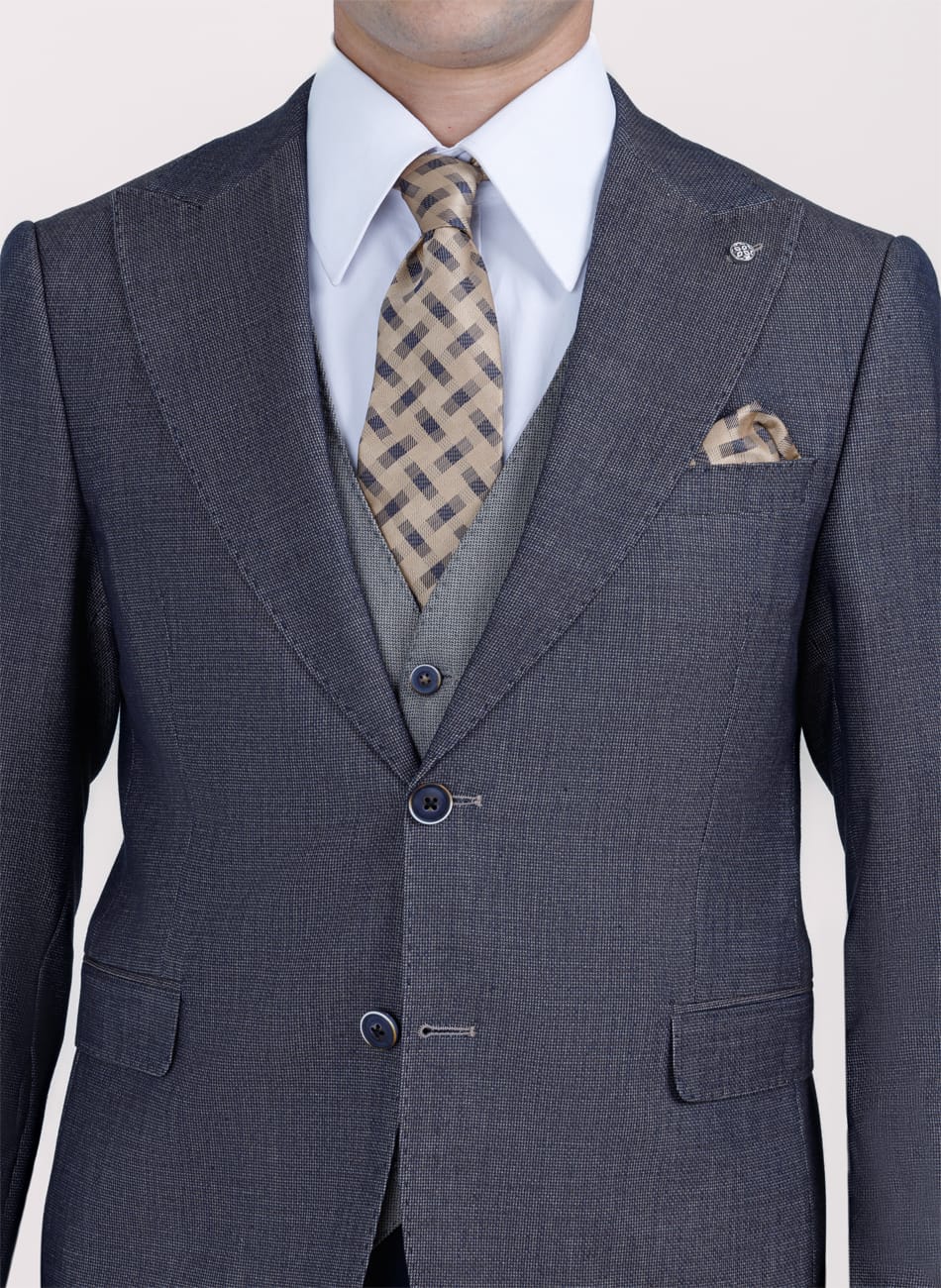 Sharkskin PEAK LAPEL SUIT