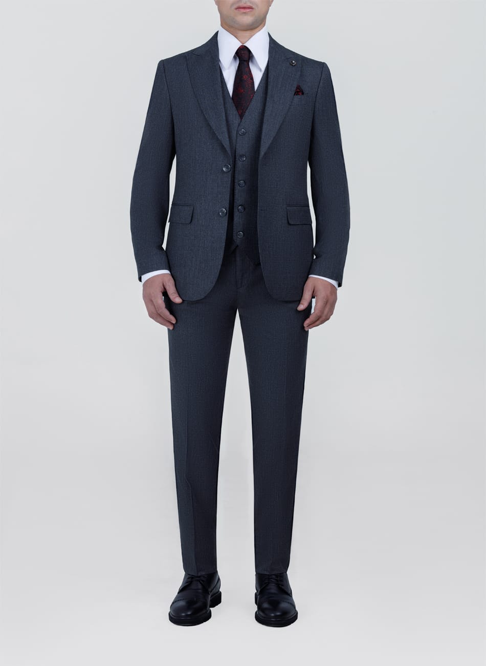 Sharkskin PEAK LAPEL SUIT