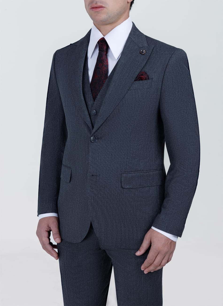 Image of Sharkskin PEAK LAPEL SUIT
