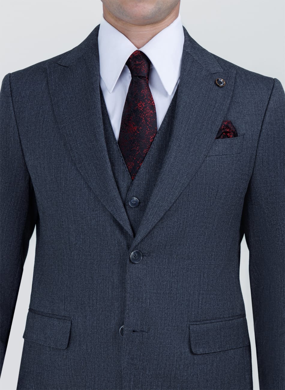 Sharkskin PEAK LAPEL SUIT