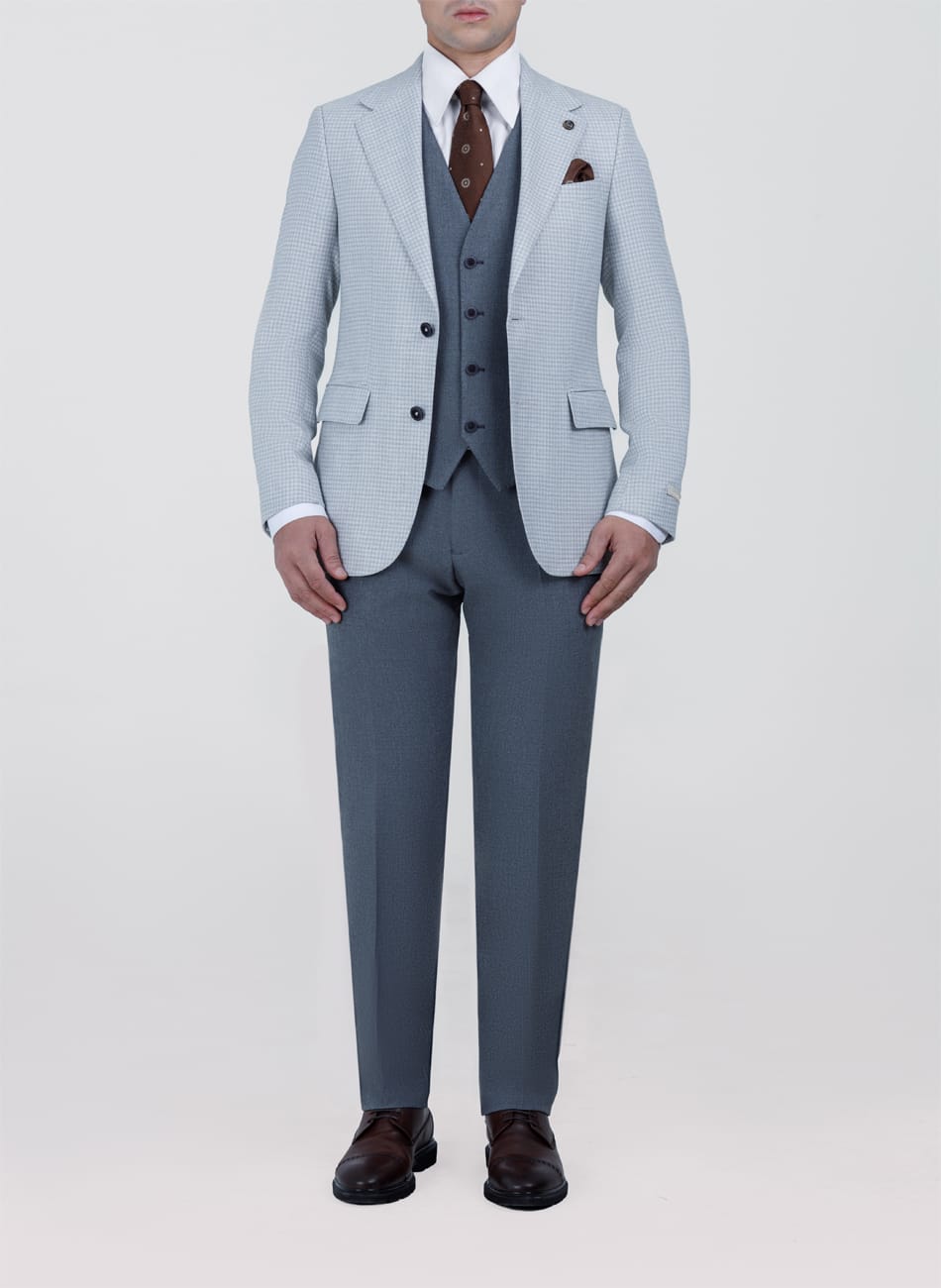 Image of HOUNDSTOOTH NOTCH LAPEL SUIT