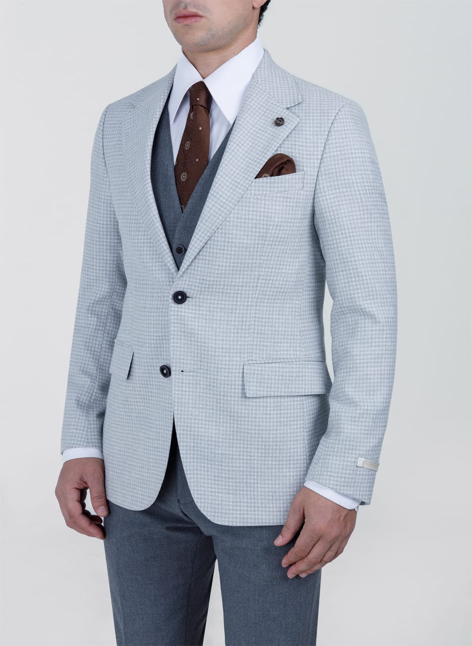 Image of HOUNDSTOOTH NOTCH LAPEL SUIT