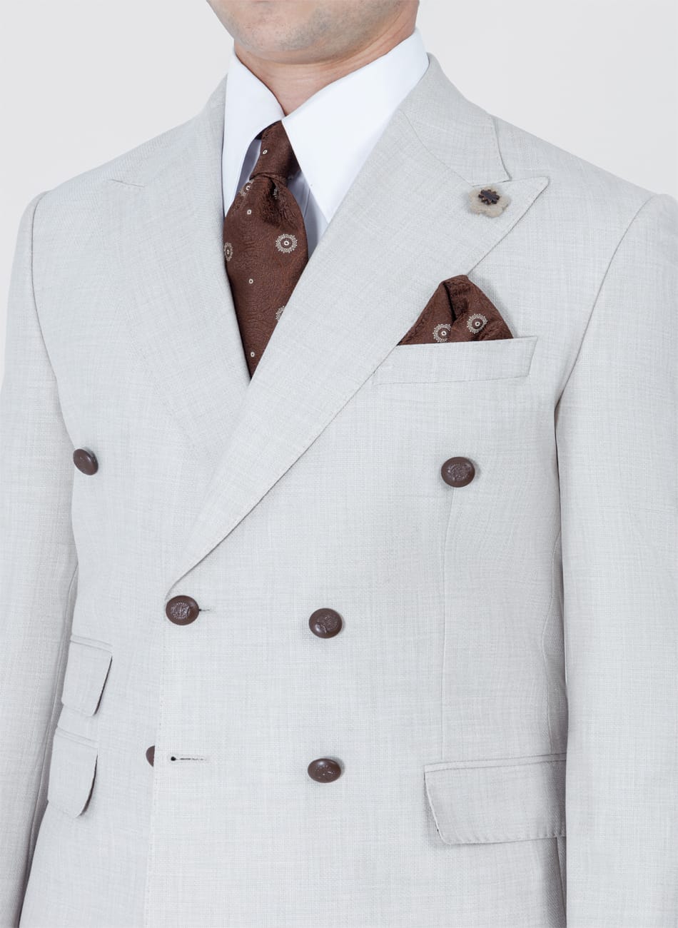 Image of Double Breasted Peak lapel Suit
