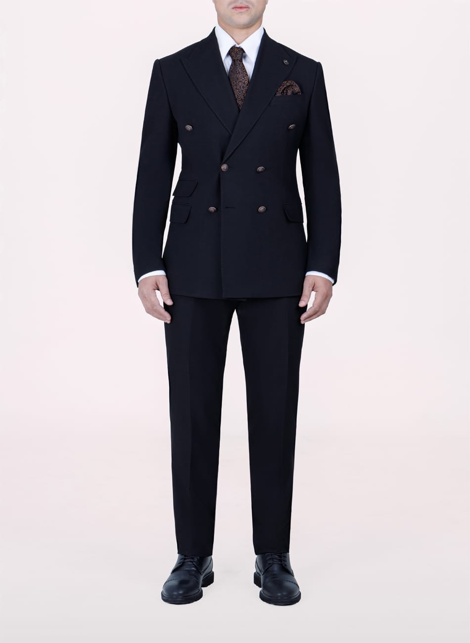 double breasted Peak Lapel suit