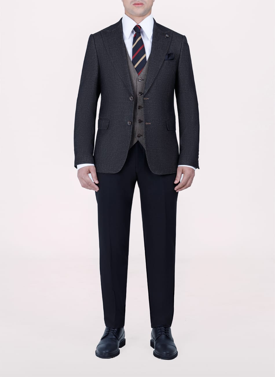 Sharkskin PEAK LAPEL SUIT