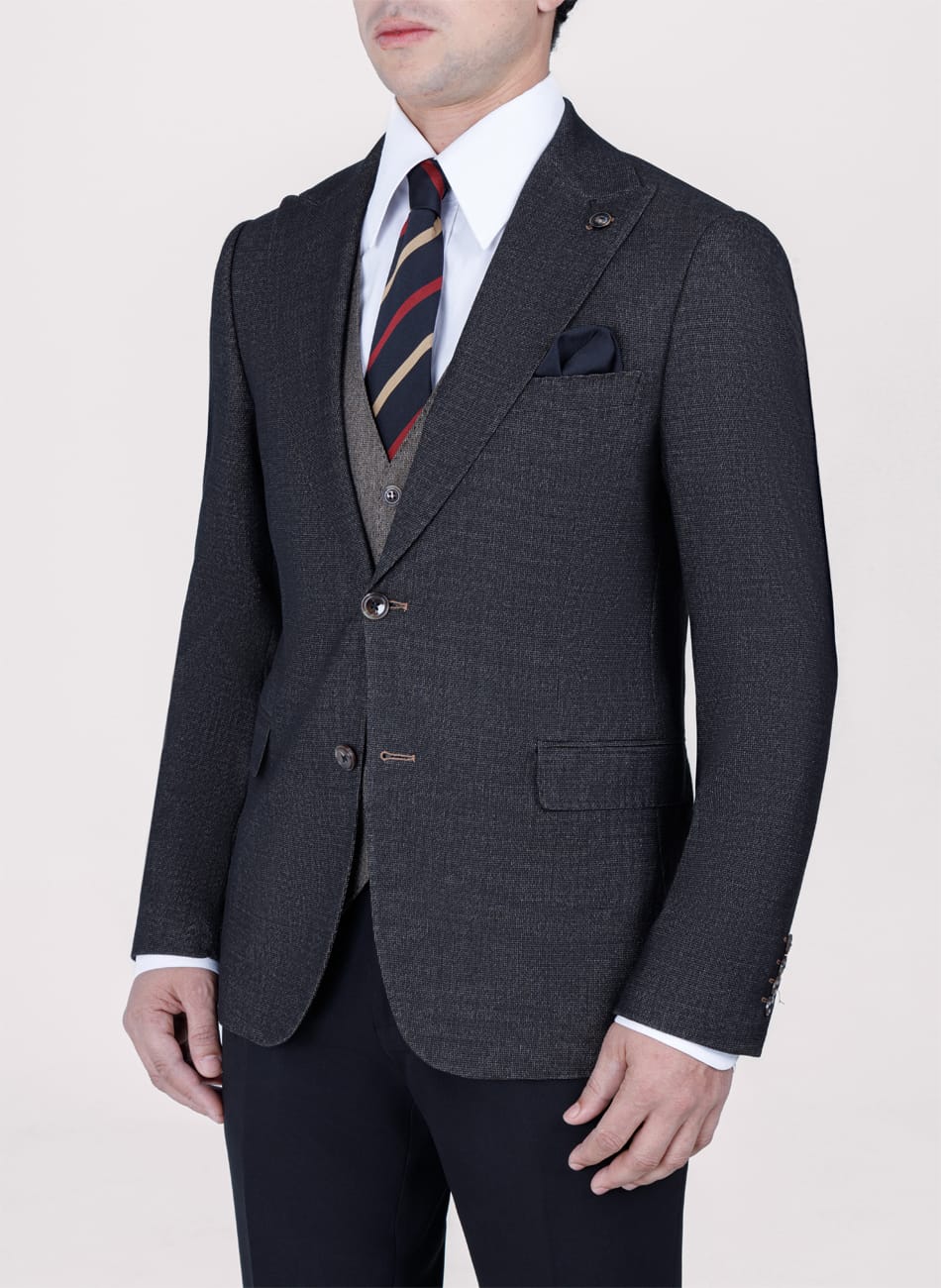 Sharkskin PEAK LAPEL SUIT