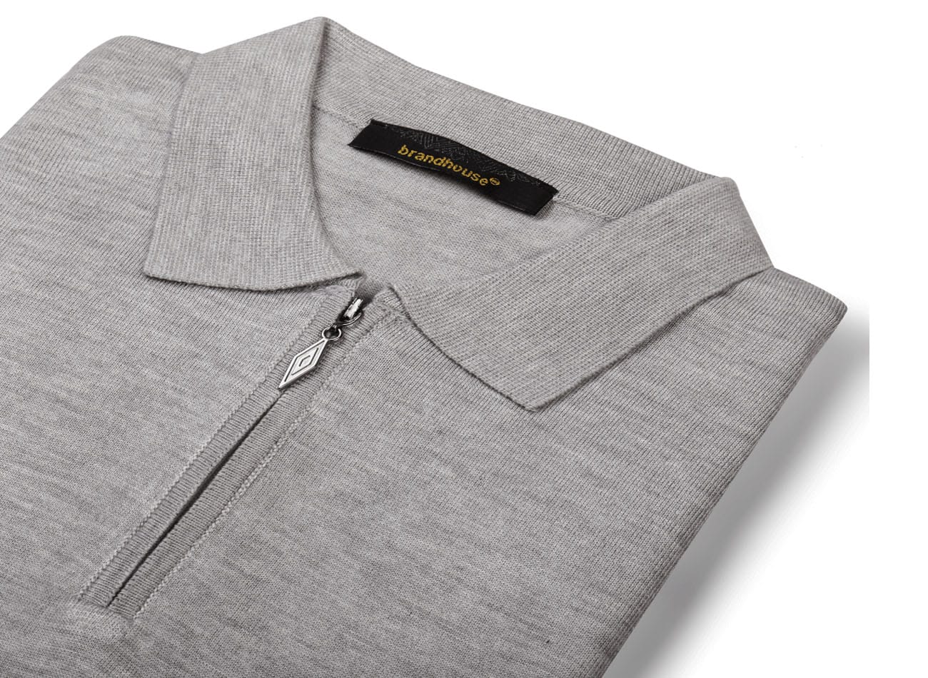 Image of Polo Yaka Half zipper Triko T-Shirt