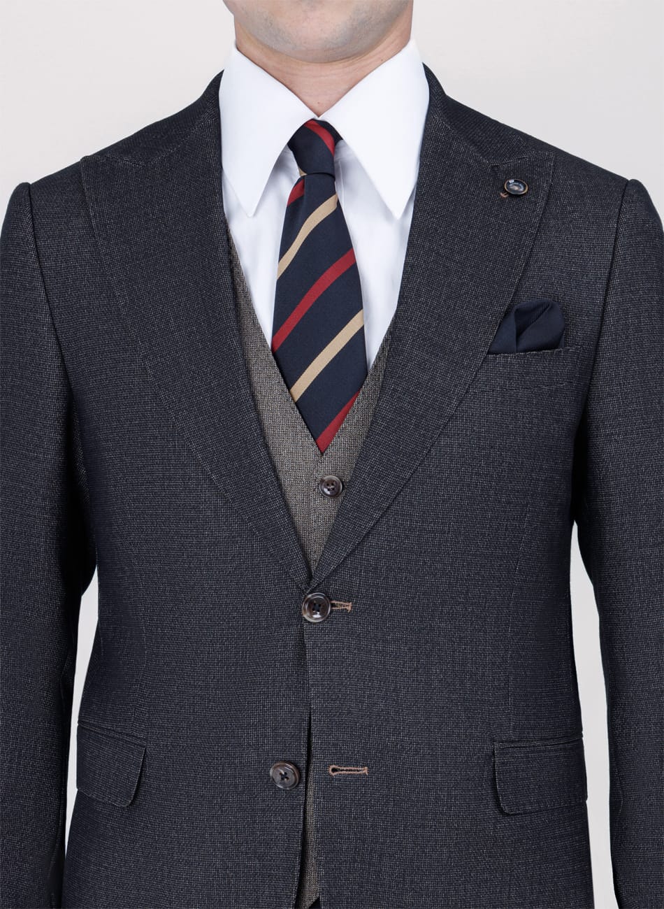 Sharkskin PEAK LAPEL SUIT