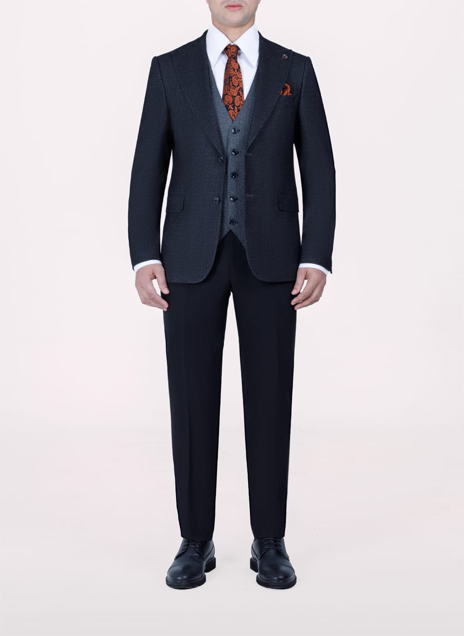 Sharkskin PEAK LAPEL SUIT