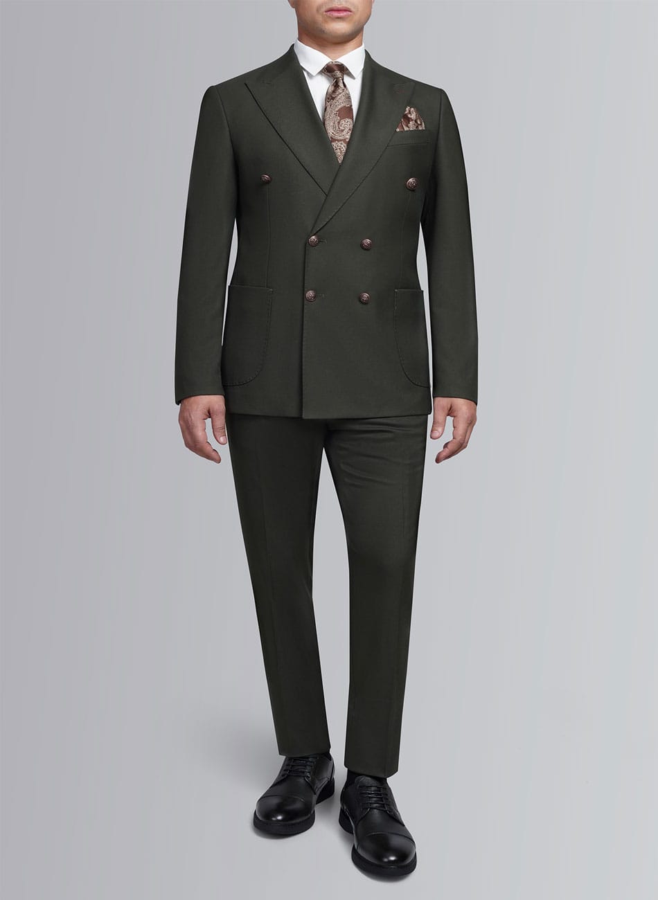 Double breasted serge suit