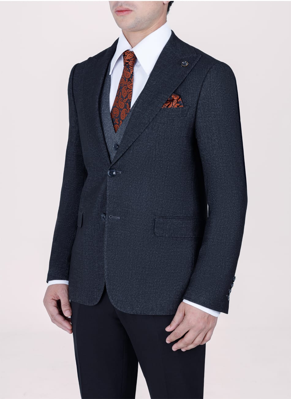 Sharkskin PEAK LAPEL SUIT