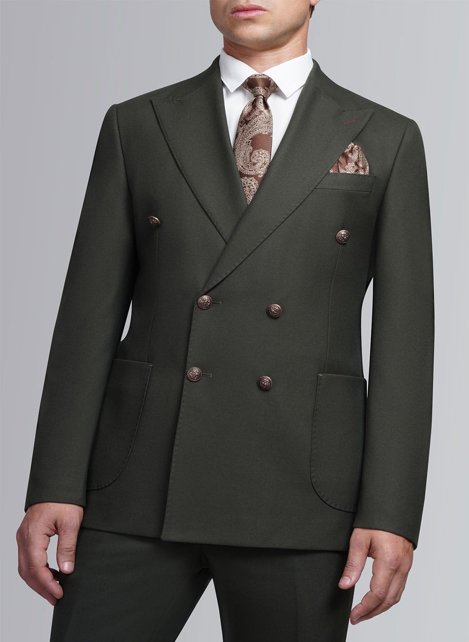 Double breasted serge suit