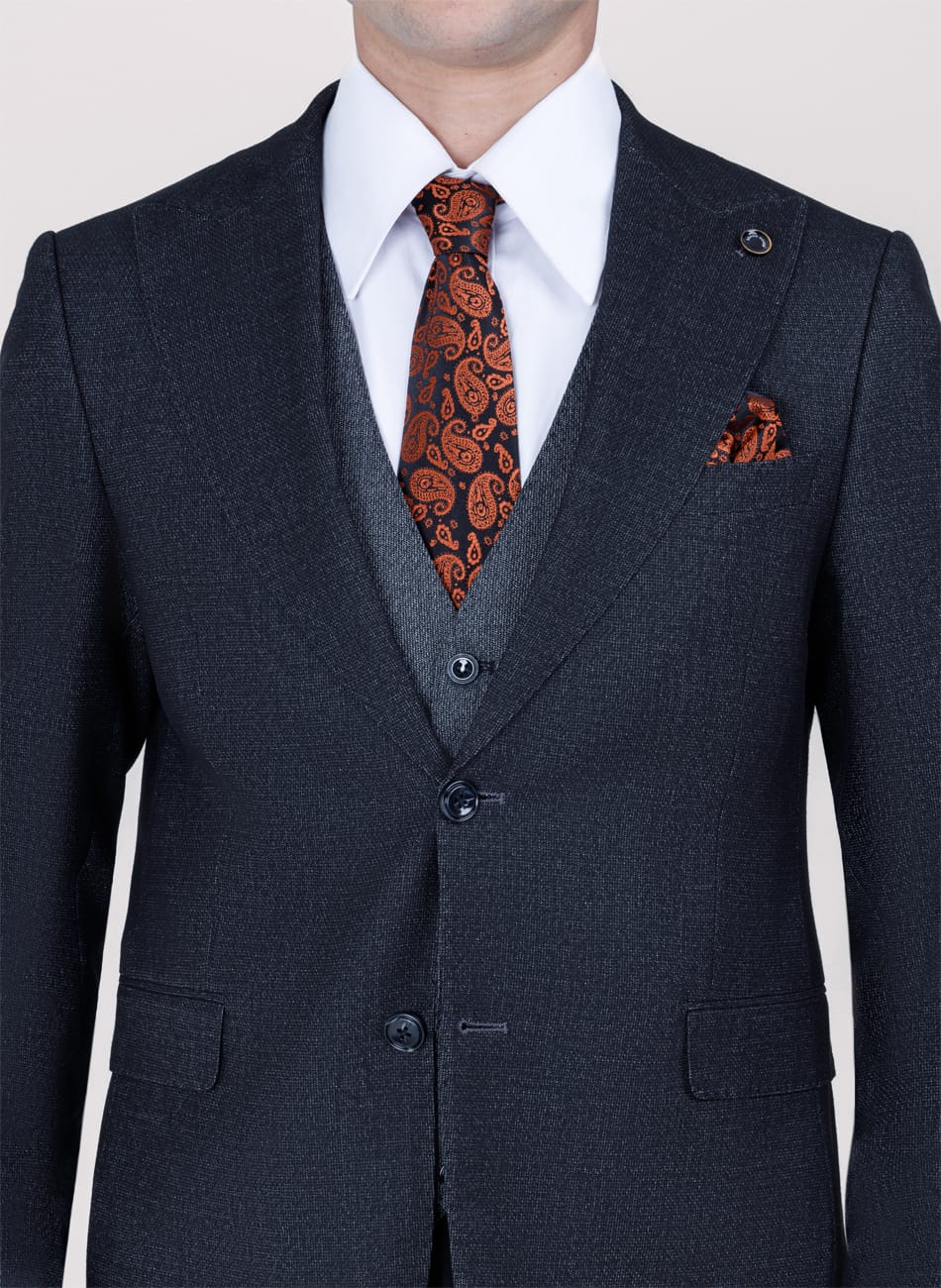 Sharkskin PEAK LAPEL SUIT