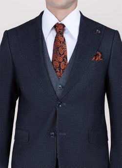 Image of Sharkskin PEAK LAPEL SUIT