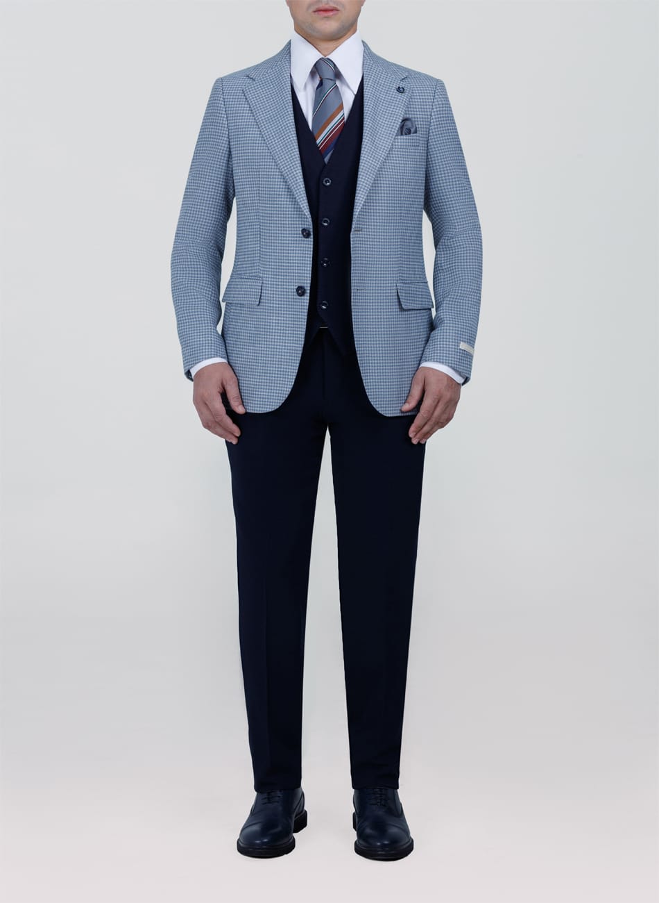 HOUNDSTOOTH NOTCH LAPEL SUIT