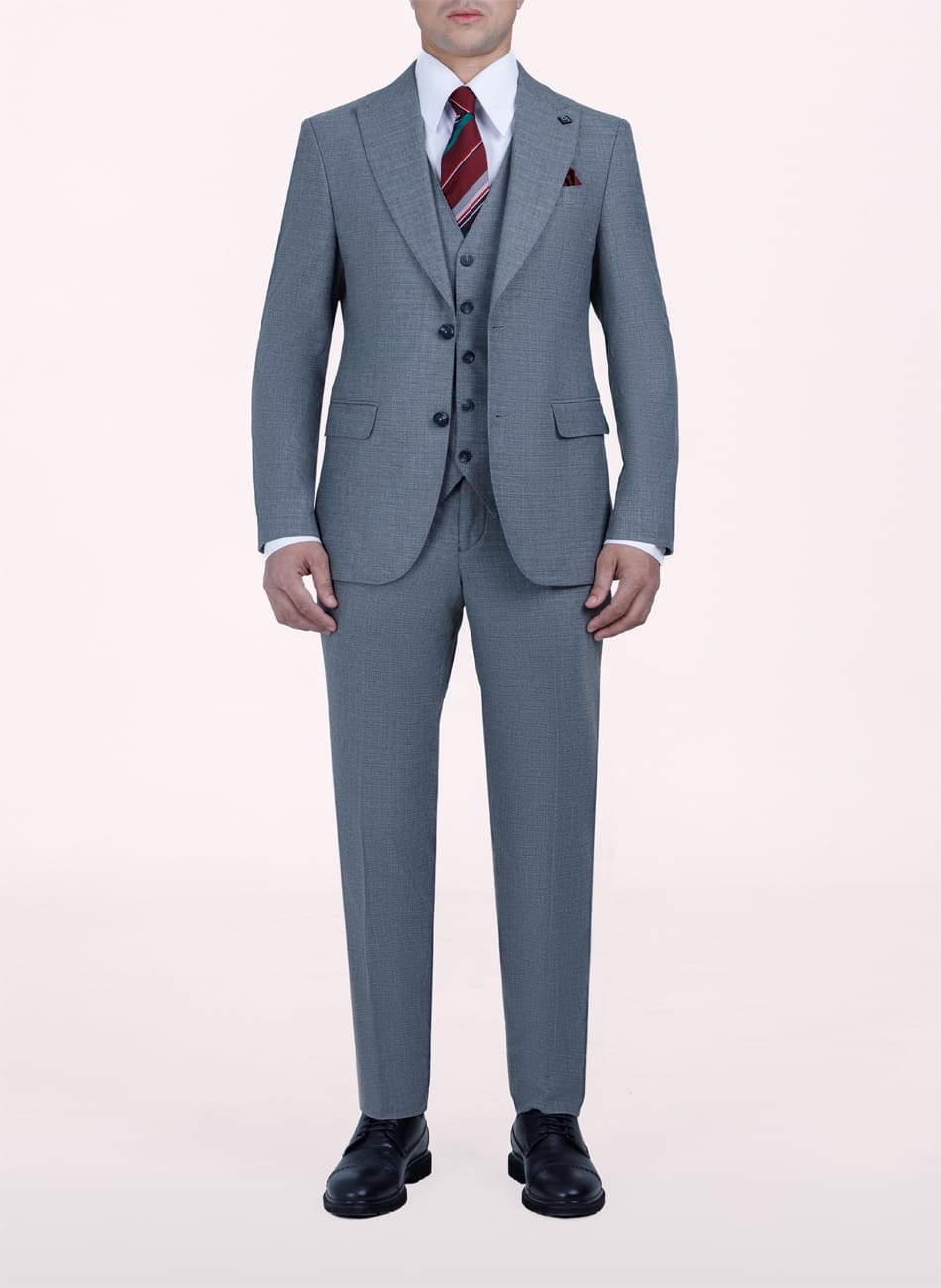 Sharkskin PEAK LAPEL SUIT