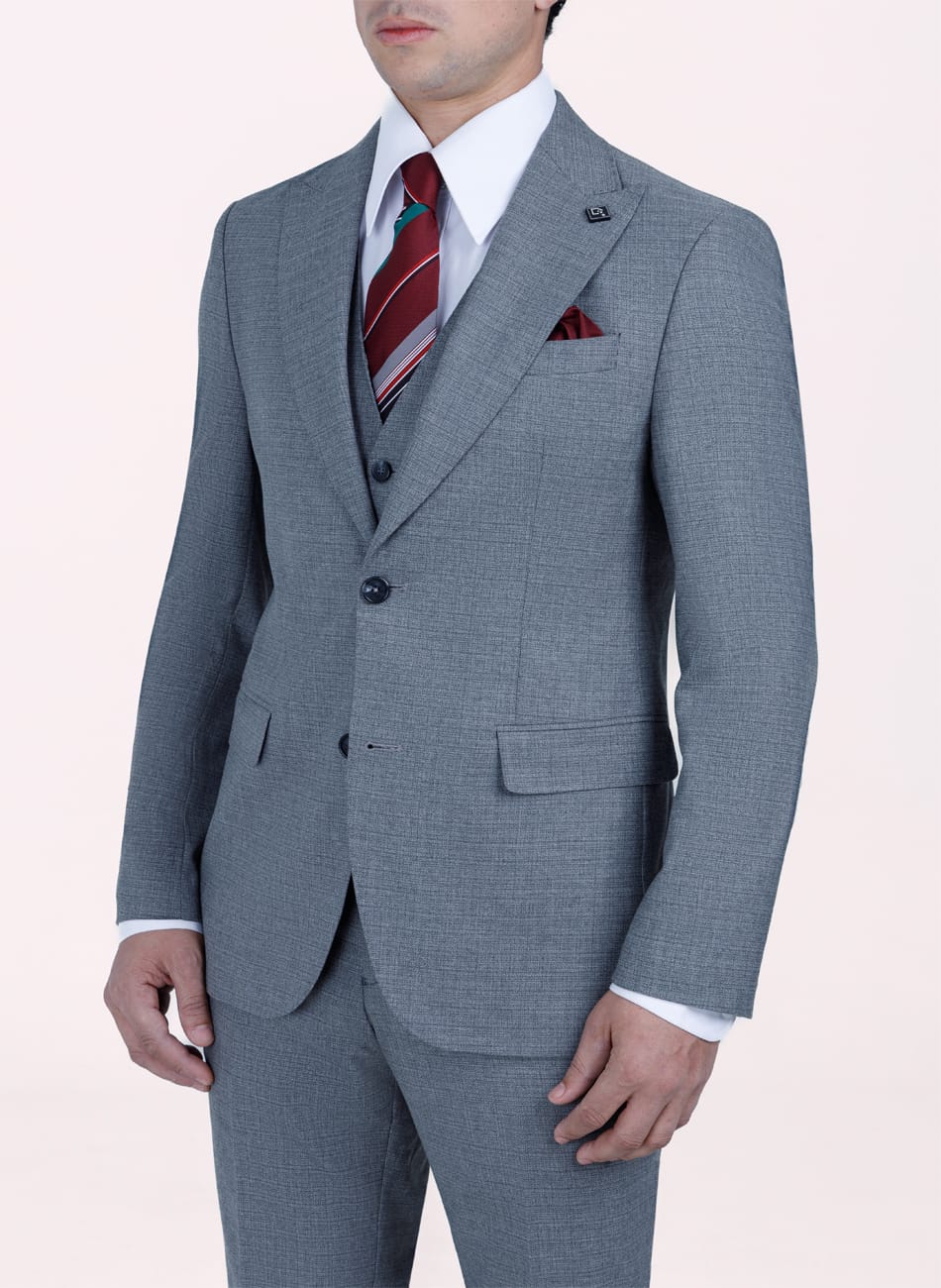 Sharkskin PEAK LAPEL SUIT