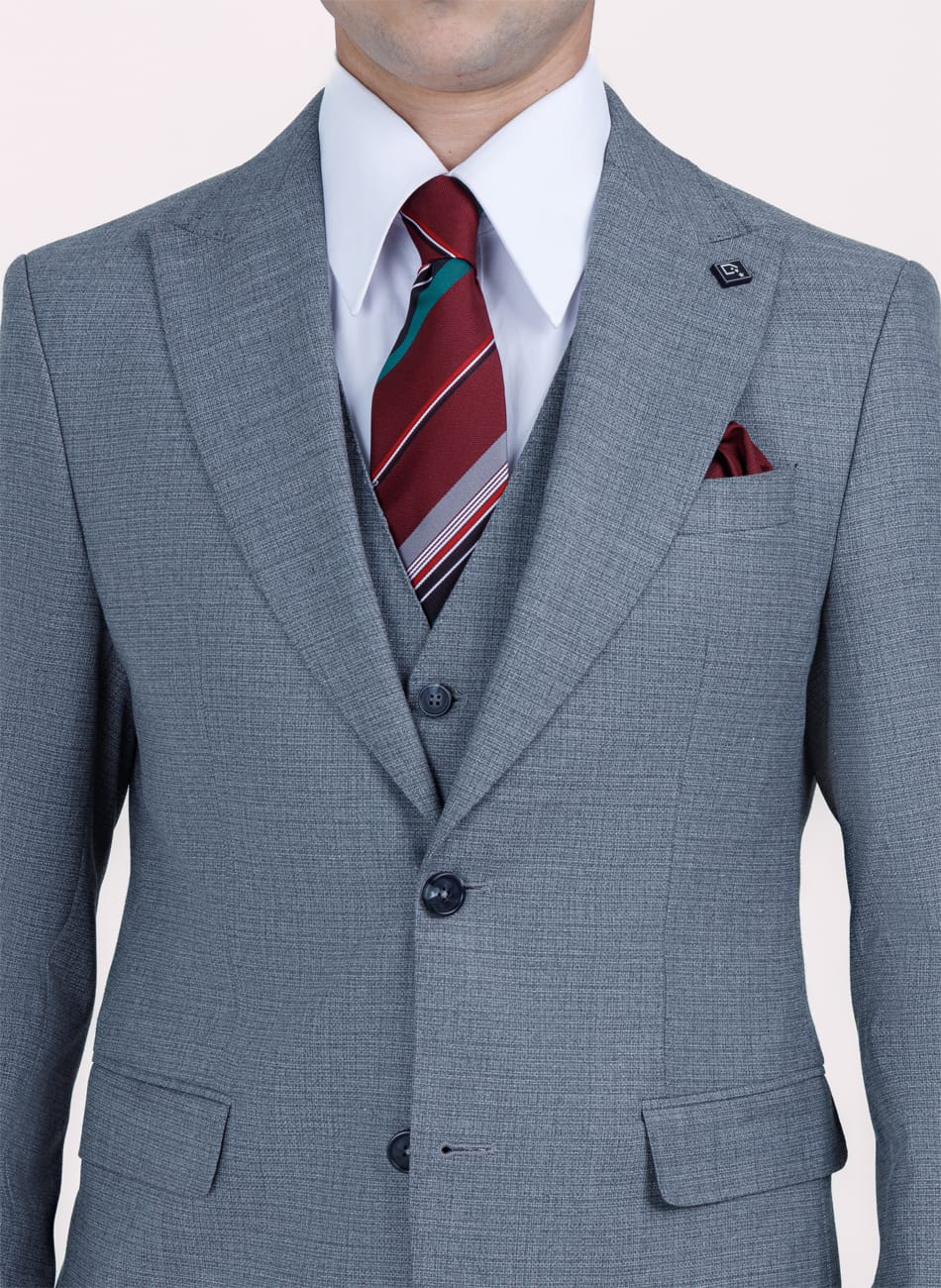 Sharkskin PEAK LAPEL SUIT
