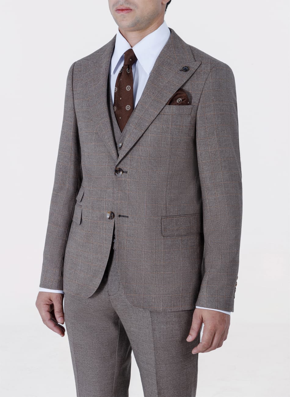 Sharkskin PEAK LAPEL SUIT