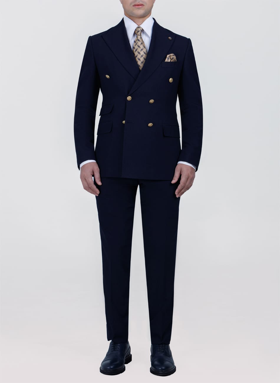double breasted Peak Lapel suit