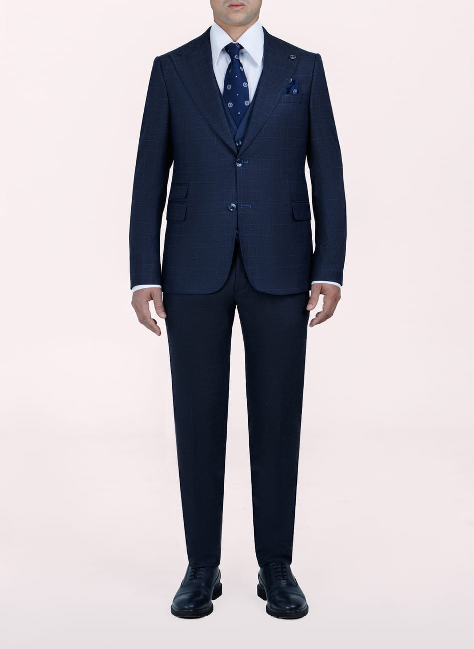PRINCE OF WALES PEAK LAPEL SUIT