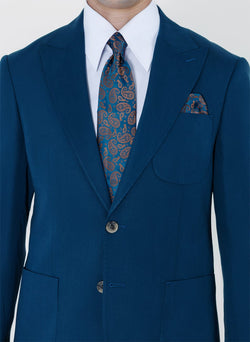 Image of Plain Peak Lapel Suit With two-button