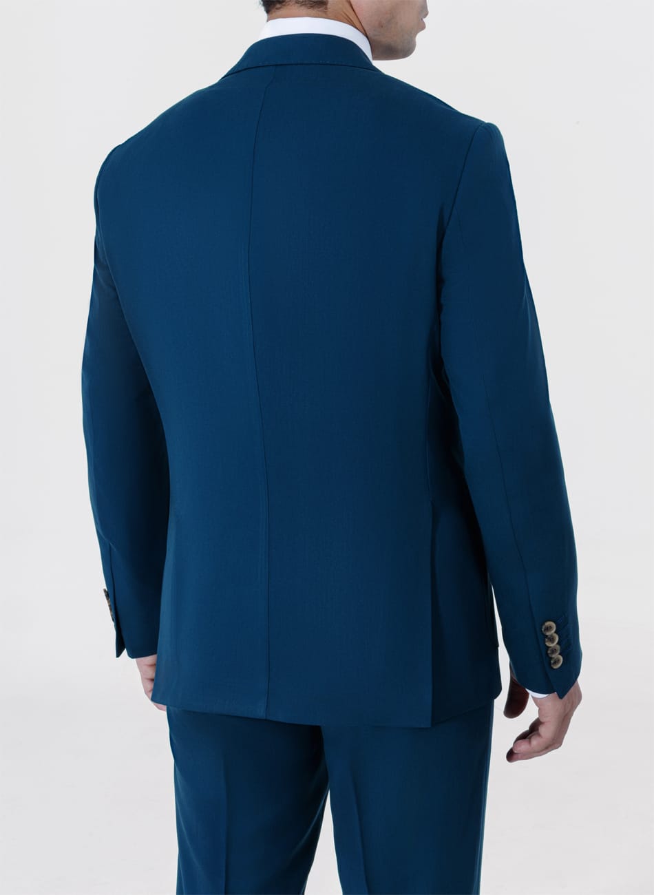 Plain Peak Lapel Suit With two-button
