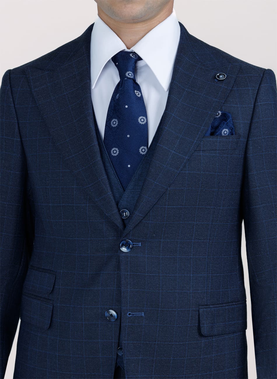 PRINCE OF WALES PEAK LAPEL SUIT