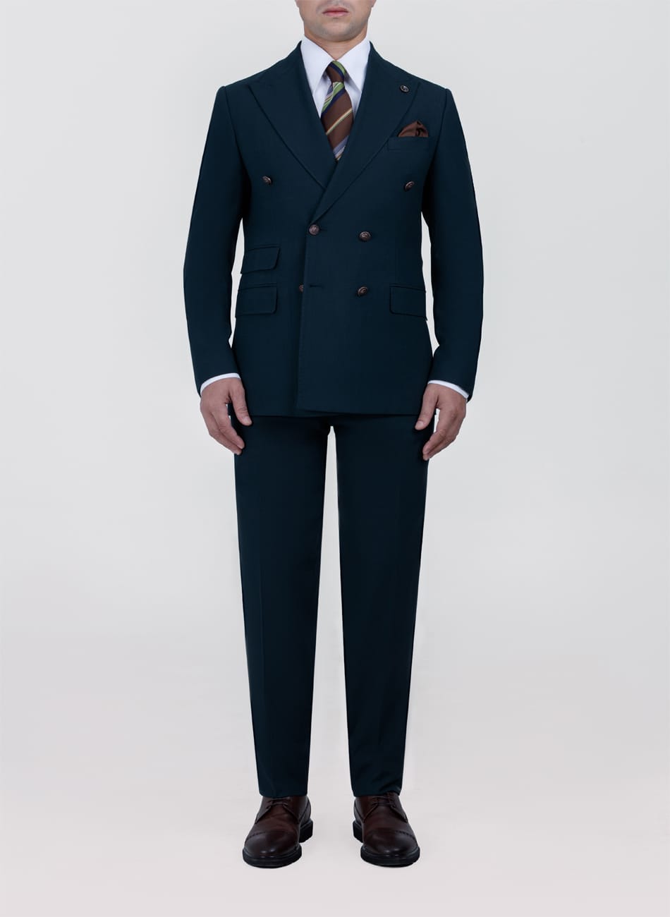 double breasted Peak Lapel suit