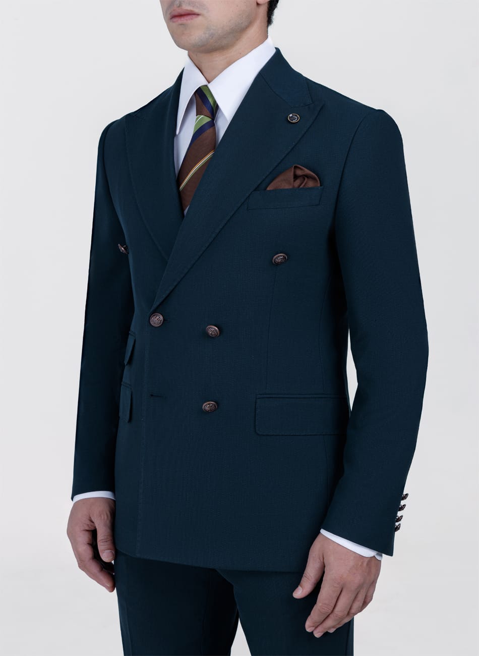 Image of double breasted Peak Lapel suit