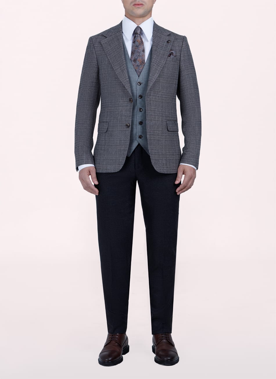Image of PRINCE OF WALES NOTCH LAPEL SUIT